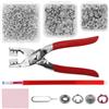JRSHIRLEYLTD Set di 250 bottoni automatici per vestiti, bottoni a pressione metallo, bottoni a pressione metallici, per vestiti, cappelli, borse per il trasporto, borse per la