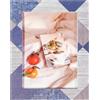 INIFUDI Cornice Foto in Legno 10 Colori, Multiformato per 13x18, 20x25, A4, Cornice Moderna per Parete e Scrivania, Decorazione Casa (Motivo blu grigio, A4)