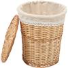 Alipis Cesto Portabiancheria Vimini Con Coperchio 13.8X13.8X13.8 Pollici Cesto Intrecciato Multifunzione Organizer Per Vestiti Sporchi Asciugamani E Teli Da Bagno Perfetto Per Casa Hotel