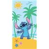 Halantex STITCH in spiaggia - da Disney Lilo e Stitch telo doccia Telo Mare Bagno Beach Towel - 100% Cotone - Dimensioni 70x140cm - multicolore