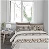 IlGruppone Passione Casa Copripiumino in Flanella Felpato Prodotto Italiano 100% Cotone di Flanella Sacco e Federe - Singolo - Beige (Matrimoniale, Gnomo beige)