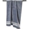 Viterbo Biancheria Telo Mare - Spiaggia - Piscina - Spa - Lancetti In Spugna Jacquard 500Gr - 90X180CM Cotone 100% (Grigio) (3411)