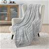 Laura Biagiotti Home Caldo Plaid in Micropile, 130x160 cm, Coperta Invernale in morbido Pile Juliette Grigio
