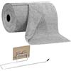 Dulynva 50 Pezzi Panni Microfibra Rotolo Panno in Microfibra Strappabile Panni Pulizia Riutilizzabile Strofinacci Cucina Canovacci Strappabili Panno Multiuso con Porta Scottex da Parete (Grigio)