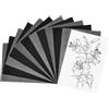 RhiVrillion 100 Fogli Carta Carbone Nera A4 per Disegno, Trasferimento su Legno, Tessuto e Carta, Carta Grafite Riutilizzabile (21 x 29.7 cm)