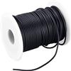 NBEADS Cavo di Gomma, 30 m Filo Intrecciato Nero in Gomma Sintetica Solida per La Realizzazione di Braccialetti per Collana Fai-da-Te, 2 mm di Spessore