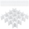 Pavlleen 24 Pezzi Separatori per Cassetti, Divisori per Cassetti Regolabili, 32 x 7cm Organizer Cassetti, Versatili Separatori in Plastica per Biancheria Intima, Calze, Forniture per Ufficio (Bianco)