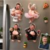 VEELU Calamite Personalizzate con Foto - Magnete Personalizzato con Pancia Morbida da Stringere, Calamite Frigo in Acrilico e Silicone, Foto Personalizzata Idea Regalo per Coppie, Famiglia e Amici (8)
