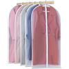 XIAOMAOMAO 5 Pezzi Copriabiti Antipolvere Trasparenti, Abbigliamento Copre per Abiti Copertura Vestiti per Copertura Cappotto Giacca Abiti, Robusta Cerniera Completa (60cmX120cm)