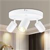 BOYIR Faretti da Soffitto Orientabili,Faretto led Interno a 3 Punti Luce con Attacco GU10,Moderna Plafoniera led Parete Bianca,Plafoniera in Alluminio per Soggiorno Corridoio,Lampadina Non Inclusa