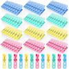 Ysimple 100 Pezzi Mollette per Bucato,Plastica Mollette per Bucato Antiscivolo,4 Colori Forte Forza di Serraggio,per Evitare che si Soffia Via,per Coperta,Lenzuola,Vestiti,Conservazione Degli Alimenti