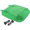 STOBAZA Coperchio Resistente alle Intemperie della Spazzatura Bidone da 50l per in Plastico Verde, Superficie Liscia senza Sbavature per Esterno