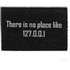 Relaxdays Zerbino in Fibra di Cocco, Scritta There is no Place like 127.0.0.1 Tappetino Antiscivolo, 60x40 cm, Nero