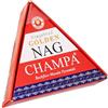 NKlaus Golden Nag Champa - Piramidi per incenso (10 pezzi) - Coni floreali e coni di incenso per aromaterapia, meditazione e incenso, incenso