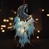 Dremisland Acchiappasogni con Luci Fatate Pipistrello Rosa Dream Catcher per Bambini Asilo Fatto a Mano Appeso a Parete Ornamento Festival Decorazione da Parete (Verde)