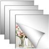 chuanhylis Set da 4/10 Specchio Adesivo da Parete, Specchio Adesivo per Armadio 20x20 cm, Specchi Acrilico per Bagno, Armadio, Palestra, Ingresso, Soggiorno, Decorazioni Parete (4 Pezzi)