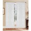 GBiancheria Tende a Pannello Semitrasparenti Matilde B1 - Coppia Tende per Finestra e Portafinestra, Jacquard Ricamato con Tasca per Bastoncino, Bianco o Tortora (Bianco, 60×240 cm)