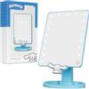 Get Trend Hello Kitty Cinnamoroll Specchio Trucco con Luci LED per Ragazze Specchio da Tavolo Supporto a Incastro Rimovibile Plateau Portogioielli per Camera Idea Regalo Ragazza (Blu Cinnamoroll)
