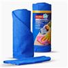 DETERMONDO Panni Microfribra 30 Pezzi per Rotolo Panni Microfibra Strappabile Riutilizzabile Senza Pelucchi 30x30 cm Per Auto,Casa e Cucina (Blu)