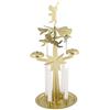 Kaladia Gioco Knox Lights Bells Oro - Bell Piramide - Metallo - con 4 Candele Bianche