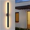 Klighten 30W Applique da Parete Esterno 3 Colori Regolabile, Nero