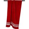 Viterbo Biancheria Telo Mare - Spiaggia - Piscina - Spa - Lancetti In Spugna Jacquard 500Gr - 90X180CM Cotone 100% (Rosso) (3411)
