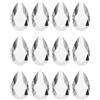 QUARKZMAN 12Pcs Gocce Di Cristallo, 38mm Pendenti A Goccia Con Faccette, Parti Di Prisma Per Lampadari, Decorazioni Appese Per La Casa, Trasparente Bianco
