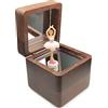 falado Carillon in legno massello a forma di ballerina, con 18 note, per Natale, compleanno, San Valentino, festa della mamma, melodia del lago dei cigni, colore: noce
