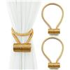Coolpeen, fermatende magnetici, confezione da 2 fermatenda decorativi per tende, 45,5 cm, fermatenda per tende sottili o trasparenti (oro)