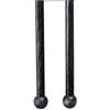 M&O Bacchette ESTENSIBILI per Tende Coppia Nero Argento con POMELLO Misura per Tendine da CM 40 A CM 70 Bacchette per Tende aste per Tende Barre per Tende