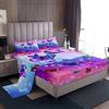 Loussiesd Lenzuolo con Angoli Farfalle per Bambine Set Biancheria da Letto Farfalle Colorate per Bambini Ragazzi Adolescenti Femminile Glitter Viola Blu Set Lenzuola Copriletto Animali Misura Singola