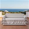 Bifulco Biancheria Bifulco Telo Arredo Copritutto 100% Cotone 240x250 cm di Fancy Home - Copridivano Copriletto Multiuso a Righe - Art. Maison (Tortora)