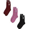 Karl Lagerfeld Donna K/Ikon Sock (3 Pack)K Wine/Pink/Black 35-38