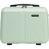 WITTCHEN Stripes Line Beauty case Custodia per cosmetici Beauty case da viaggio Bagaglio rigido ABS Maniglia comoda Tracolla Verde menta