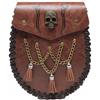 FQLGJMY Leather Waist Spalla Bag Fanny Pack Owl Teschio Di Goth Industriale Medioevale Costume Palla Halloween Viaggio Casuale
