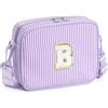 YOOLIFE Borsa a tracolla con lettere per bambine, regalo per bambine da 3, 4, 5, 6, 7, 8, 9, 10, 11, 12 anni, regalo di compleanno personalizzato per adolescenti, sorelle, nipote, Lilla, B