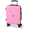 BERTOO ENM - Valigia da viaggio rigida con ruote girevoli, serie trolley, set di valigie e beauty case, Colore: rosa., S, Classico