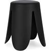 Bizzotto Sgabello in Similpelle Imogen Colore Nero Ø37 xh.47 cm