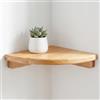 TayBong Mensola angolare da parete, in legno massello, mensola angolare galleggiante, piccole mensole in legno di gomma, mensole rustiche da parete per camera da letto, cucina, bagno, soggiorno