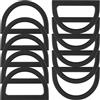 CIMAXIC Manici per Borsetta a 10 Pezzi, Ricambio Nero per Borse | Misura 11, 50x8, 40x0, 40cm, Bordo Liscio Finitura Lucida, Set per Progetti Handmade