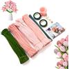 Vauki Set di 400 pulitori per pipe, per fai da te, 4 colori, con filo verde, nastro da regalo, nastro per fioristi, stami, per fai da te, mazzi di fiori