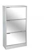 Gicos Mobile scarpiera Struttura in Legno 3 Ante Specchio Colore Bianco 63 * 24 * 120 cm PUR-770166