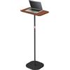 Chingcoo Leggio regolabile in altezza 46-120 cm, supporto portatile per laptop con ruote, tavolo regolabile per computer, tavolino portatile per ufficio, scuola, presentazione, divano e letto (nero)