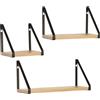 IDMarket - Set di 3 mensole da parete dal design industriale
