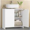 Hzuaneri Mobile Sottolavabo per Bagno, Mobiletto da Bagno, 2 cassetti, Ripiani Regolabili, Autoportante, ampio spazio contenitivo, Moderno, 30 x 60 x 60 cm, Bianco BC00603X