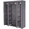 tavora Dibea Armadio pieghevole da campeggio in tessuto guardaroba 175x150x45 cm, Grigio