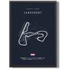 WSJIJY Stampa su Tela Formula 1 Imola Monaco Circuito di Arte Murale Poster Mappa del Mondo di Formula Racing Decorazione della Stanza Tela Dipinti Immagini Stampa Opera d'Arte 15X20Cm