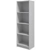 Arrocco Libreria Verticale a Colonna da Terra 50x31x113 cm, Libreria Salvaspazio a 3 Ripiani, Design Aperto per Ottimizzare lo Spazio, Ideale per Soggiorno, Ufficio e Camera da Letto