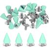 M METERXITY 36 Pezzi Borchie coniche 10x7 mm, Punte in Ottone rivettato con Viti a Rivetto Rapide, in Stile Punk, per Abbigliamento/Scarpe/Borse/Pelle Fai da Te/Tessuti, Azzurro