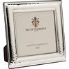SEC OF FLORENCE 7200Q/18x18IT Cornice Portafoto in Argento Massiccio 925 con Retro in Legno Mogano